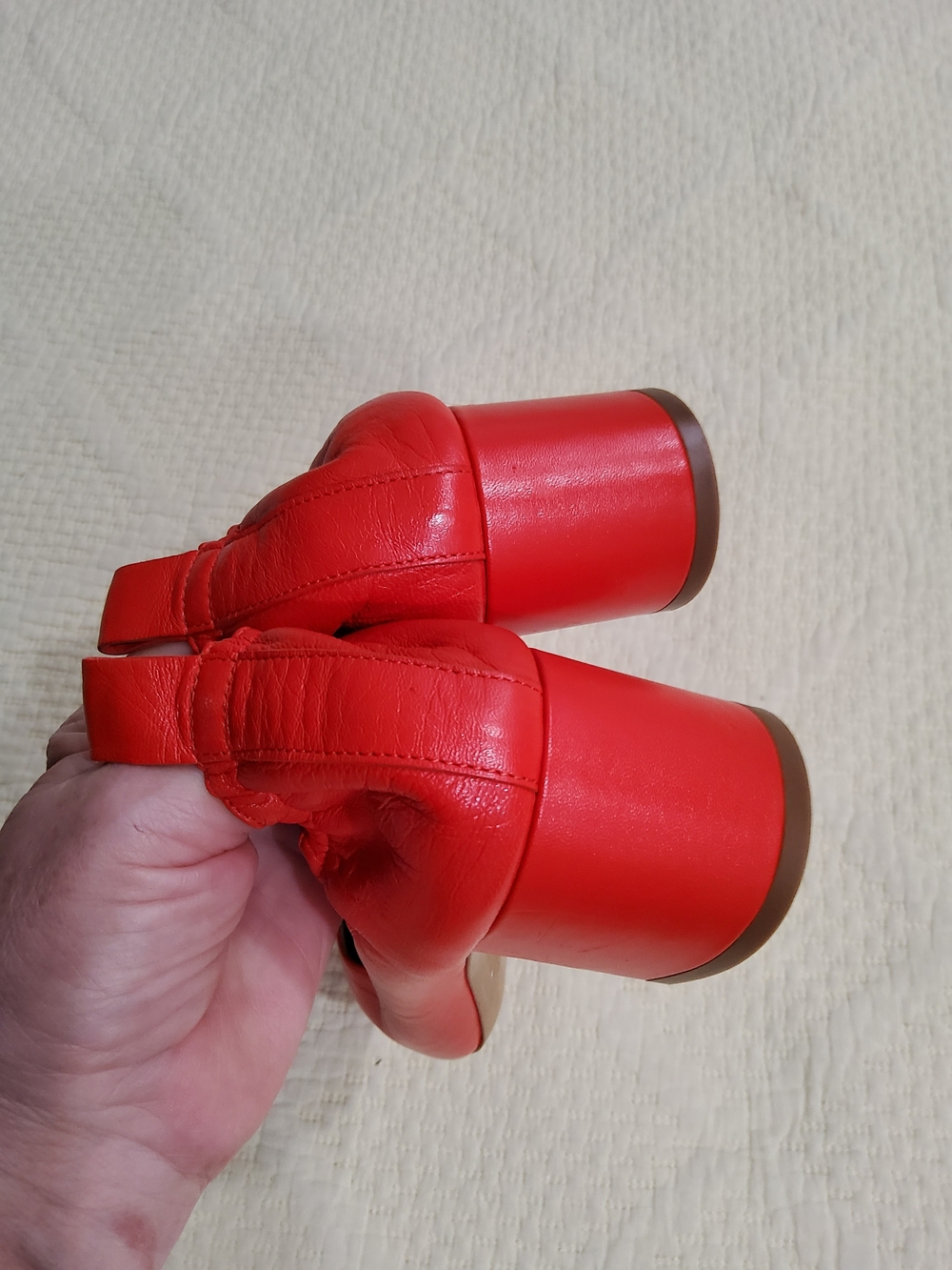 Everlane Day Heel In Red Size 10 - Picture 6 of 10